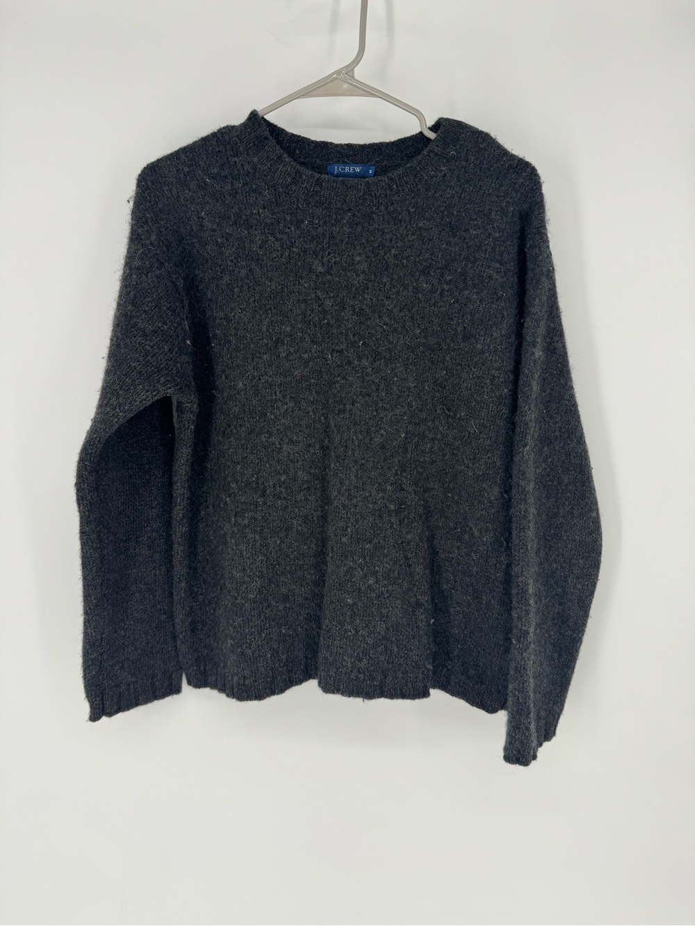 J. Crew Men's Dark Charcoal Crewneck Sweater